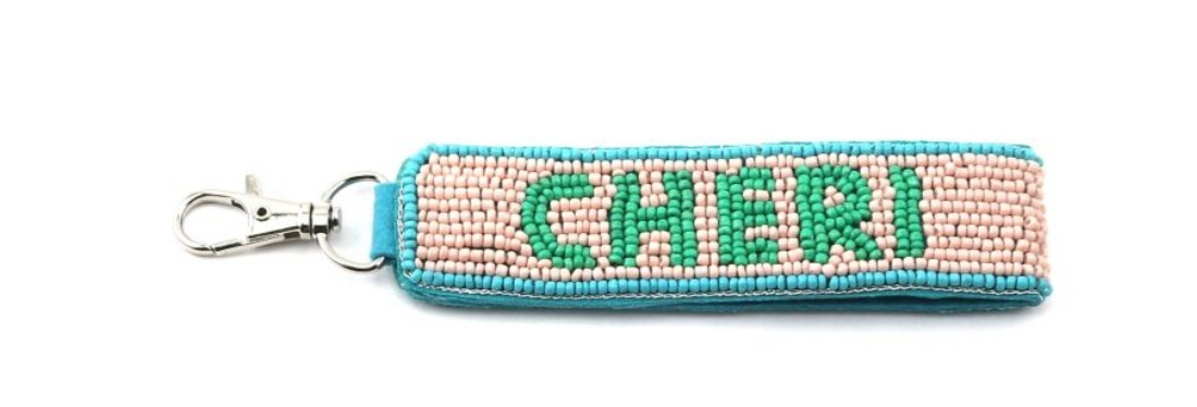 Cheri Beaded Keychain - Pink / Blue / Green