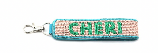 Cheri Beaded Keychain - Pink / Blue / Green