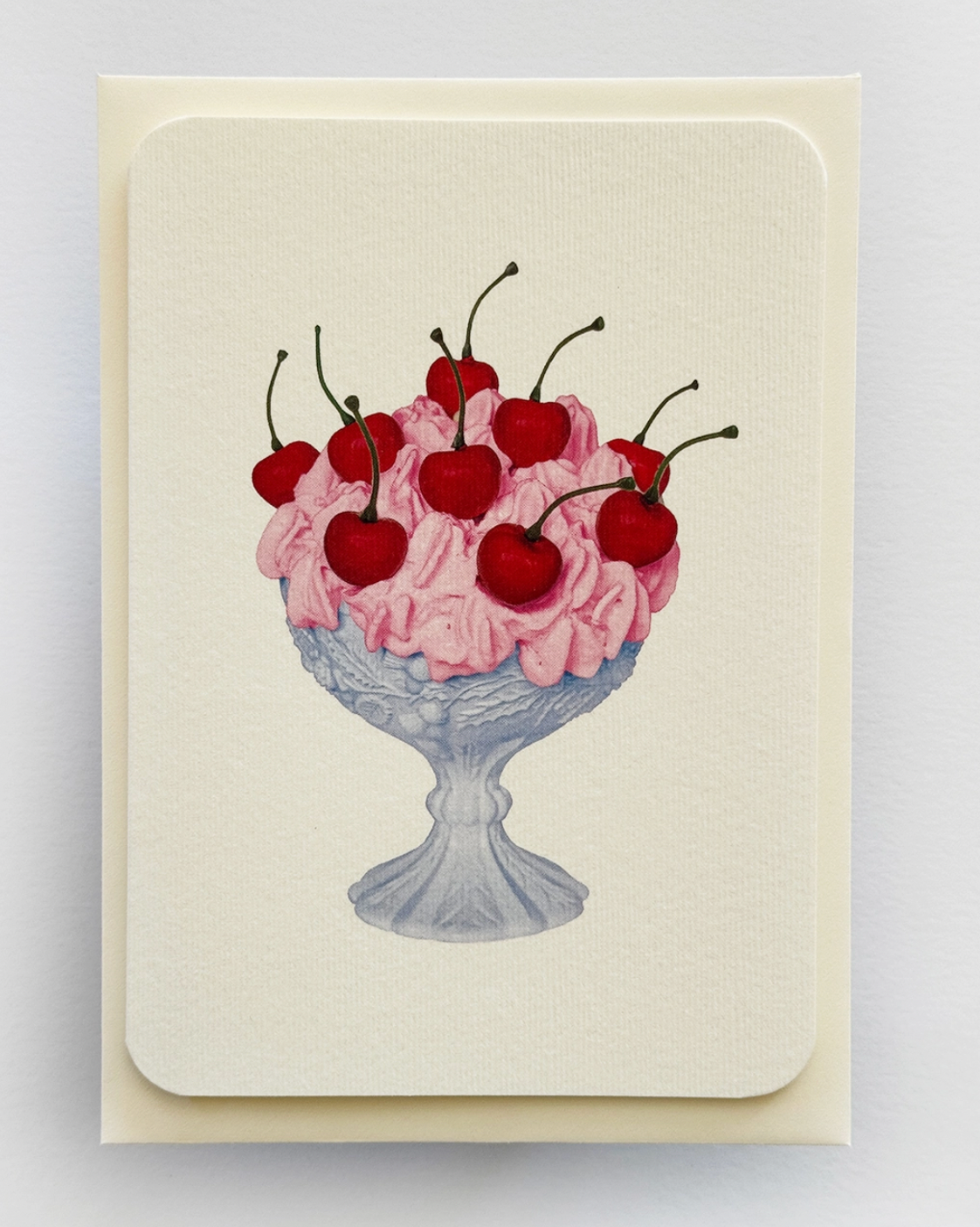 Stawberry Chantilly Cream Blank Card