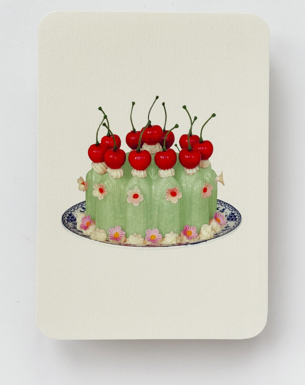 Chartreuse Cream Blancmange - Greeting Card