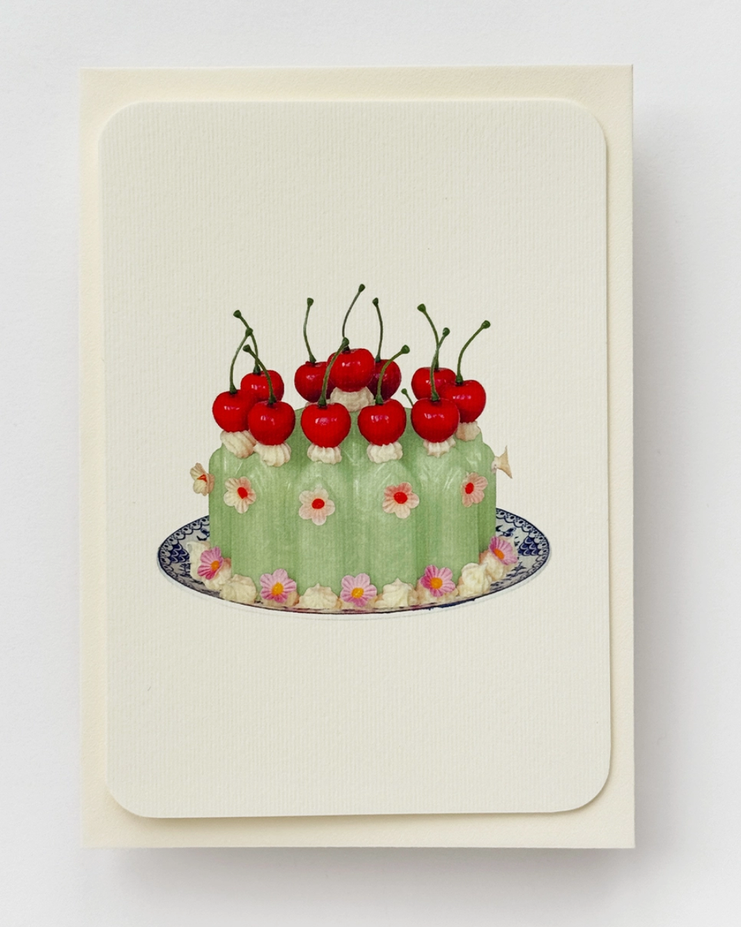 Chartreuse Cream Blancmange - Greeting Card