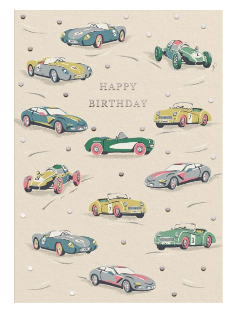 Race Cars Happy Birthday