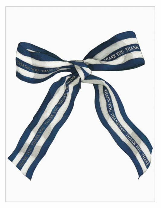 Big Navy Bow Thank You