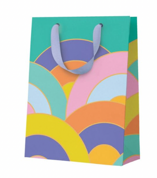 Rainbow Arcs Print Gift Bag Medium