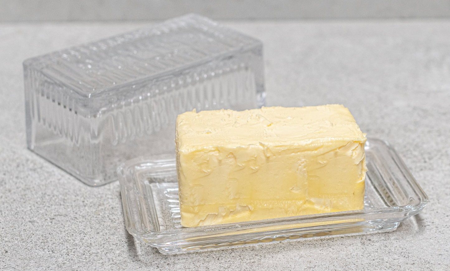 Clear Glass Butter Dish