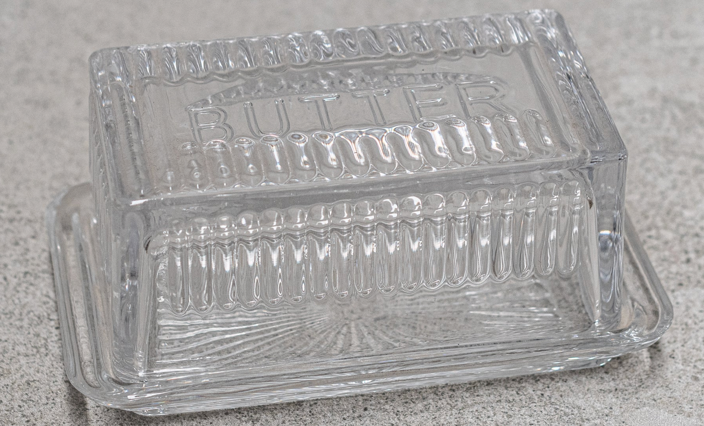 Clear Glass Butter Dish