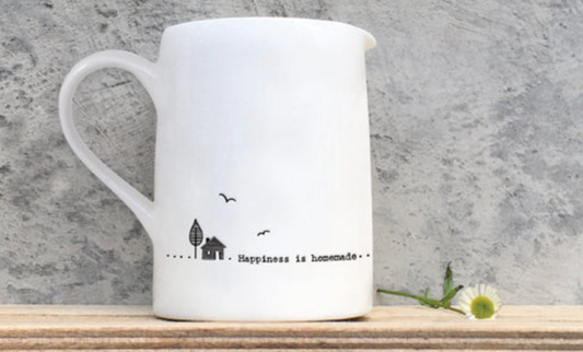 Porcelain Jug Happiness is Homemade