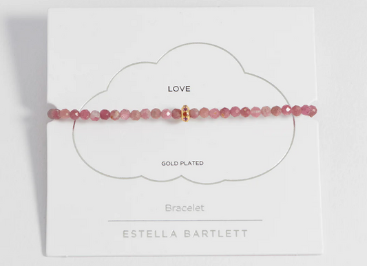 Pink Tourmaline CZ Disc Amelia Bracelet