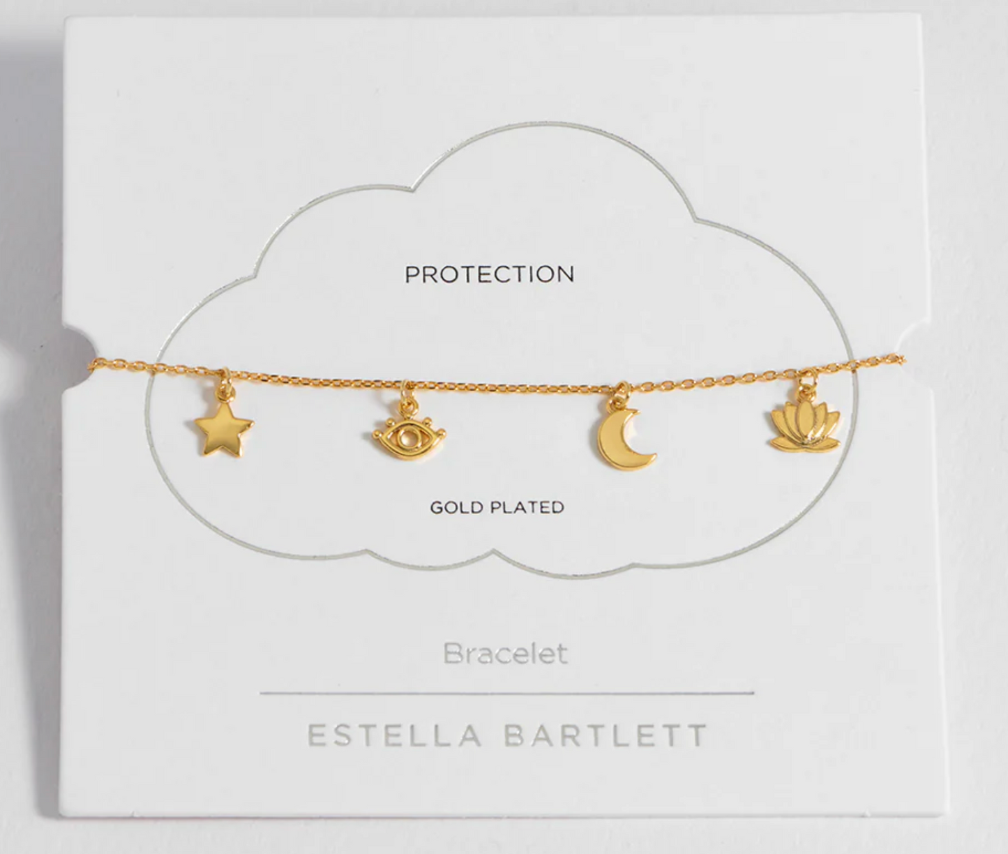 Evil Eye Moon And Stars Charm Bracelet