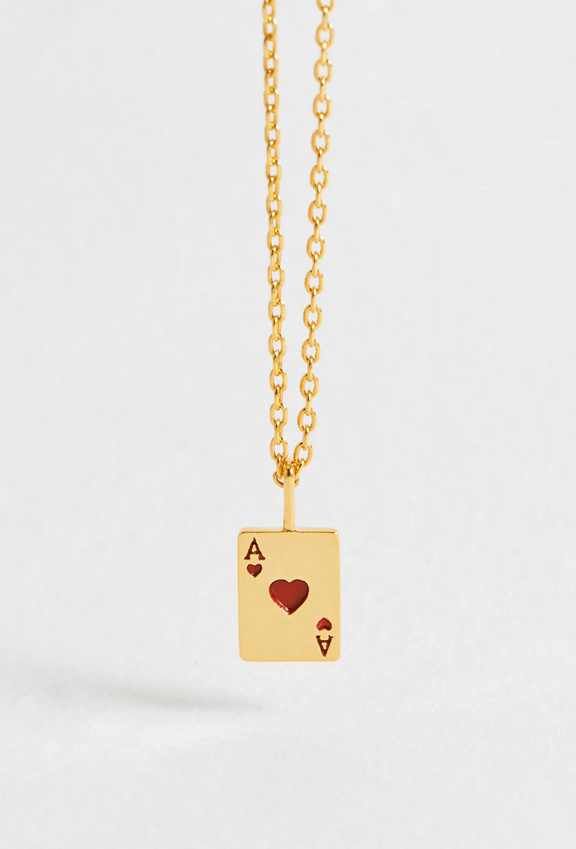 Ace of Hearts Necklace - Gold