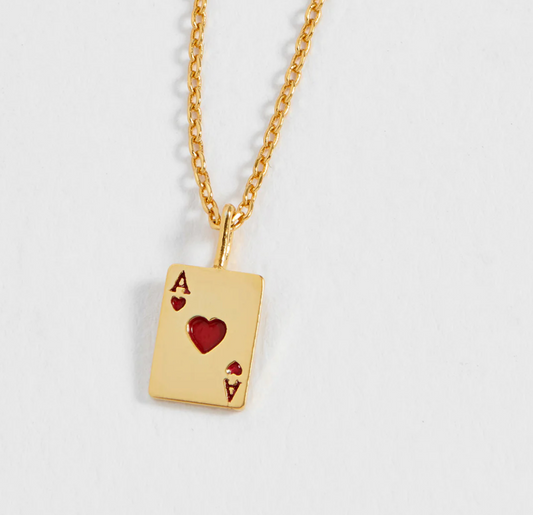 Ace of Hearts Necklace - Gold