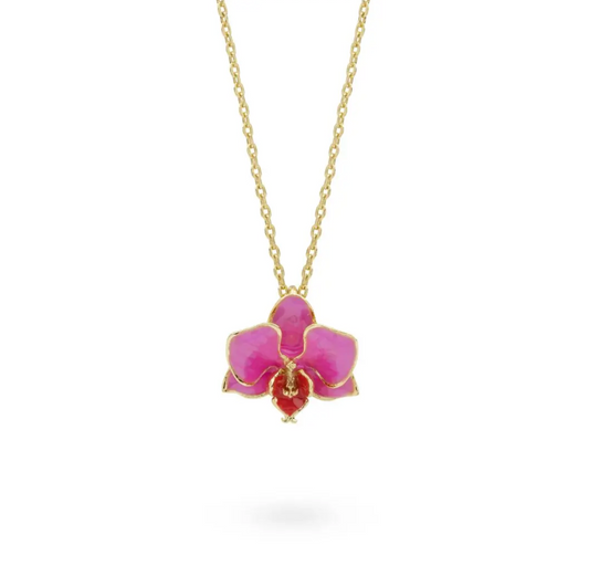 Orchid Pendant Necklace