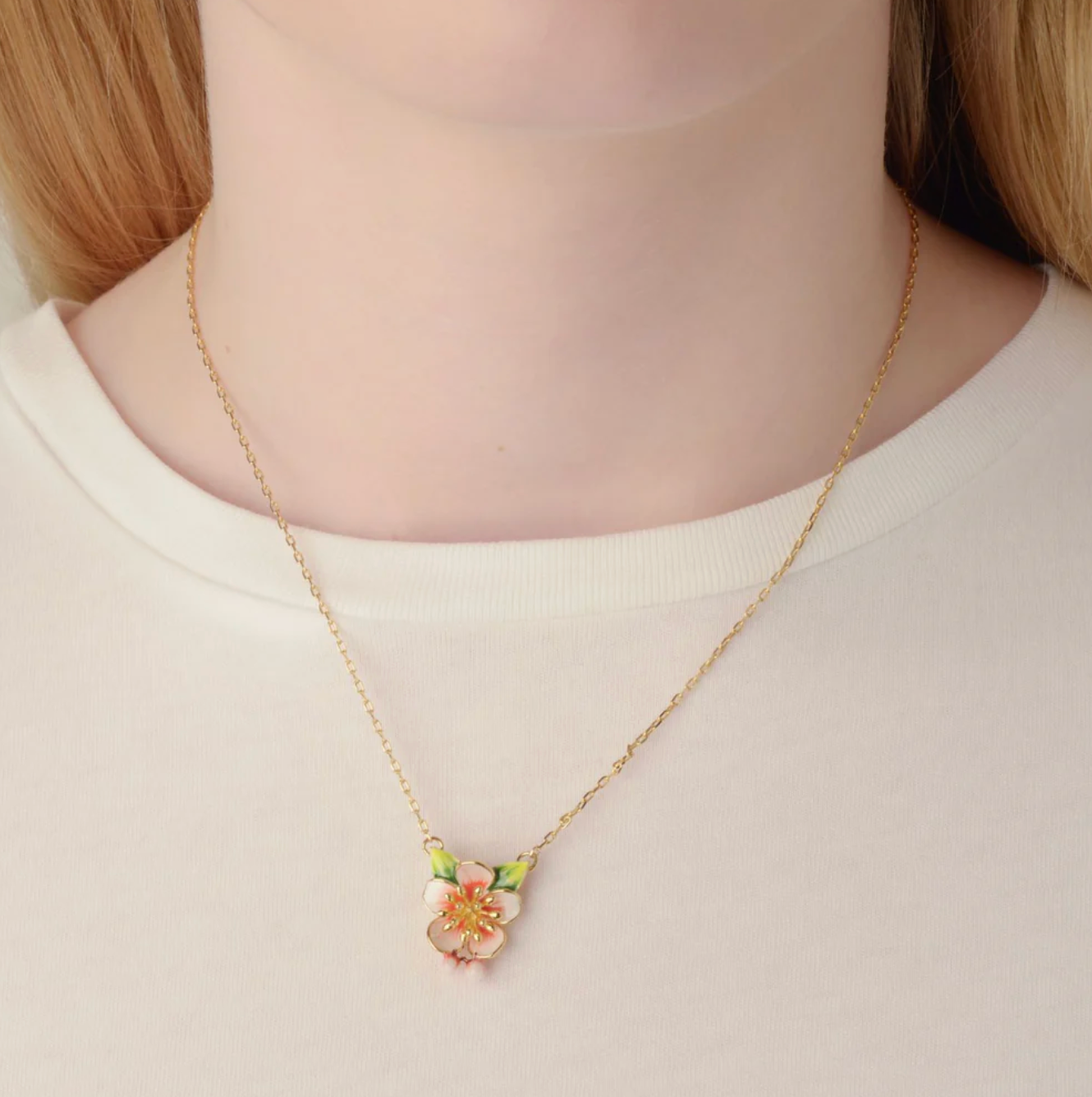 Apple Blossom Pendant Necklace