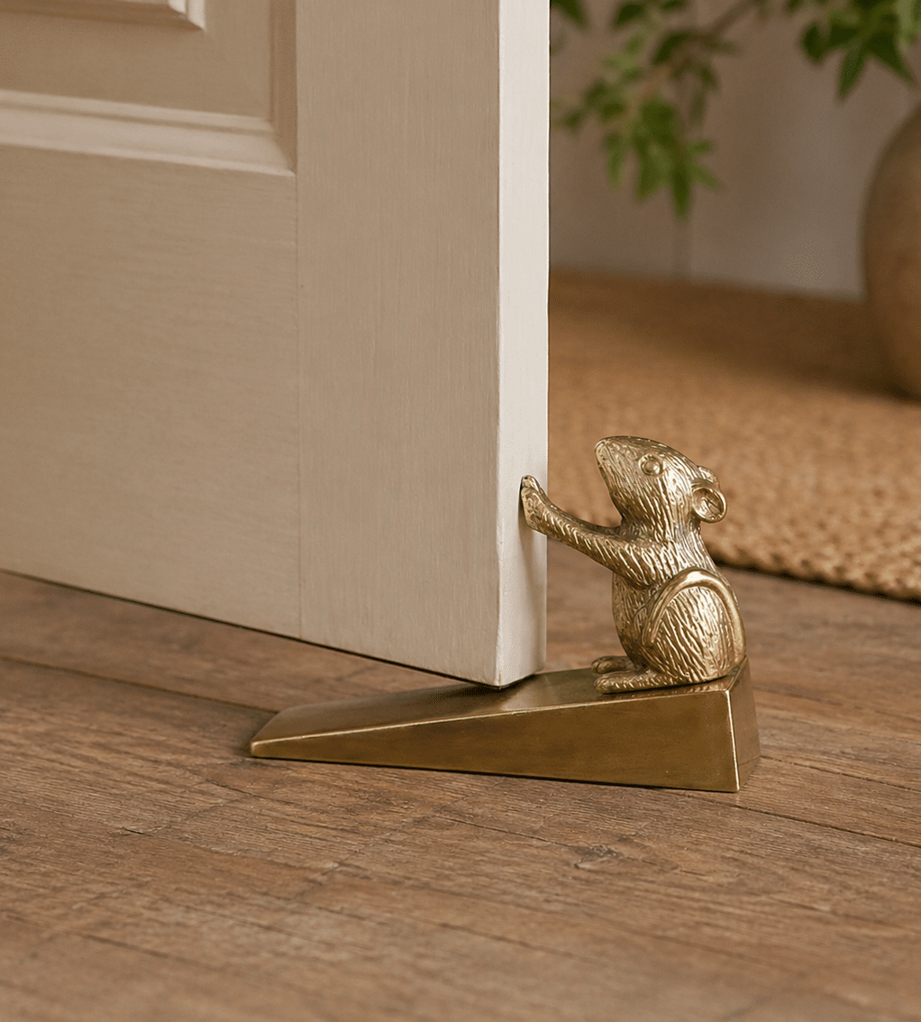 Millie Metal Door Wedge - Gold