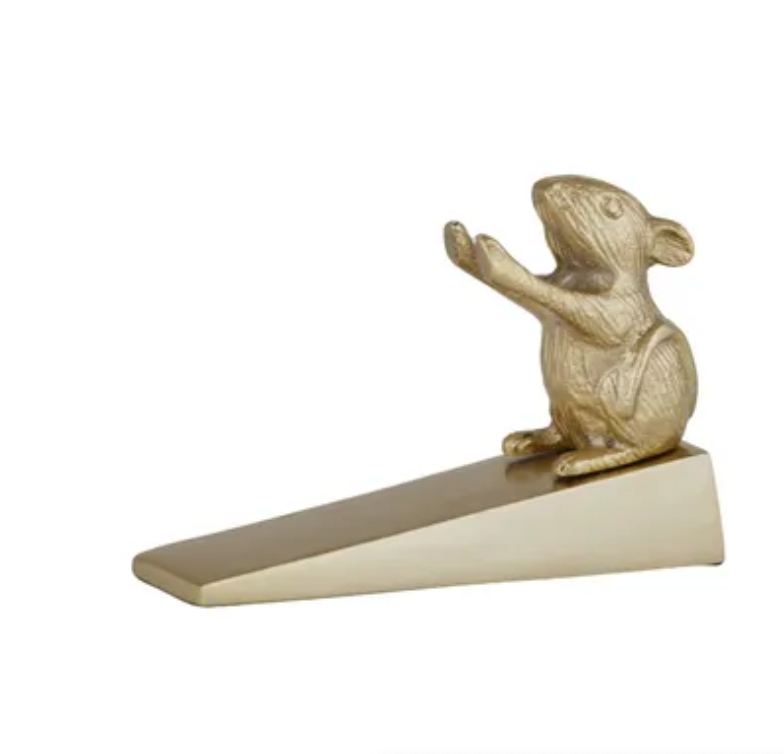 Millie Metal Door Wedge - Gold