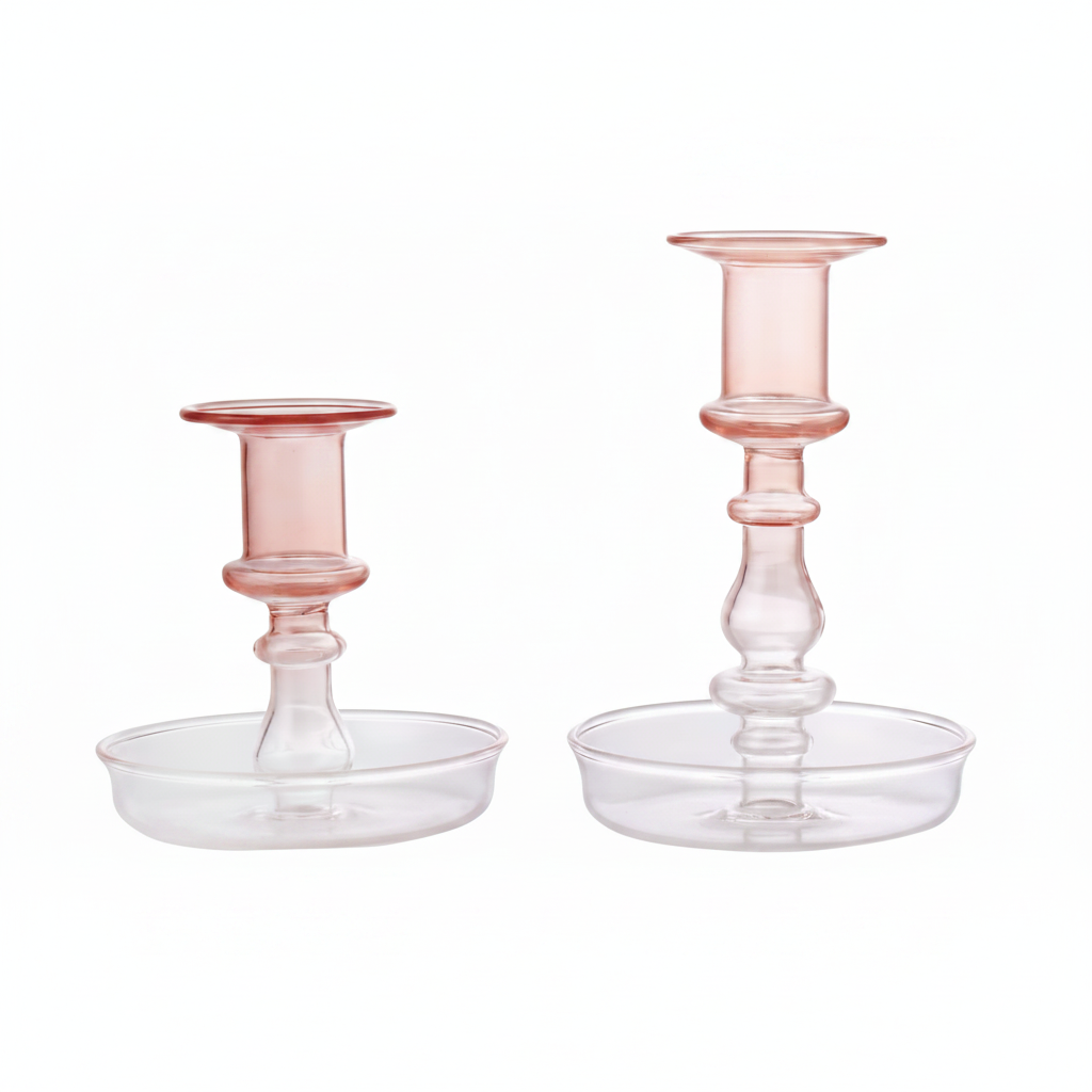 Emporium Glass Candle Holder Muted Clay