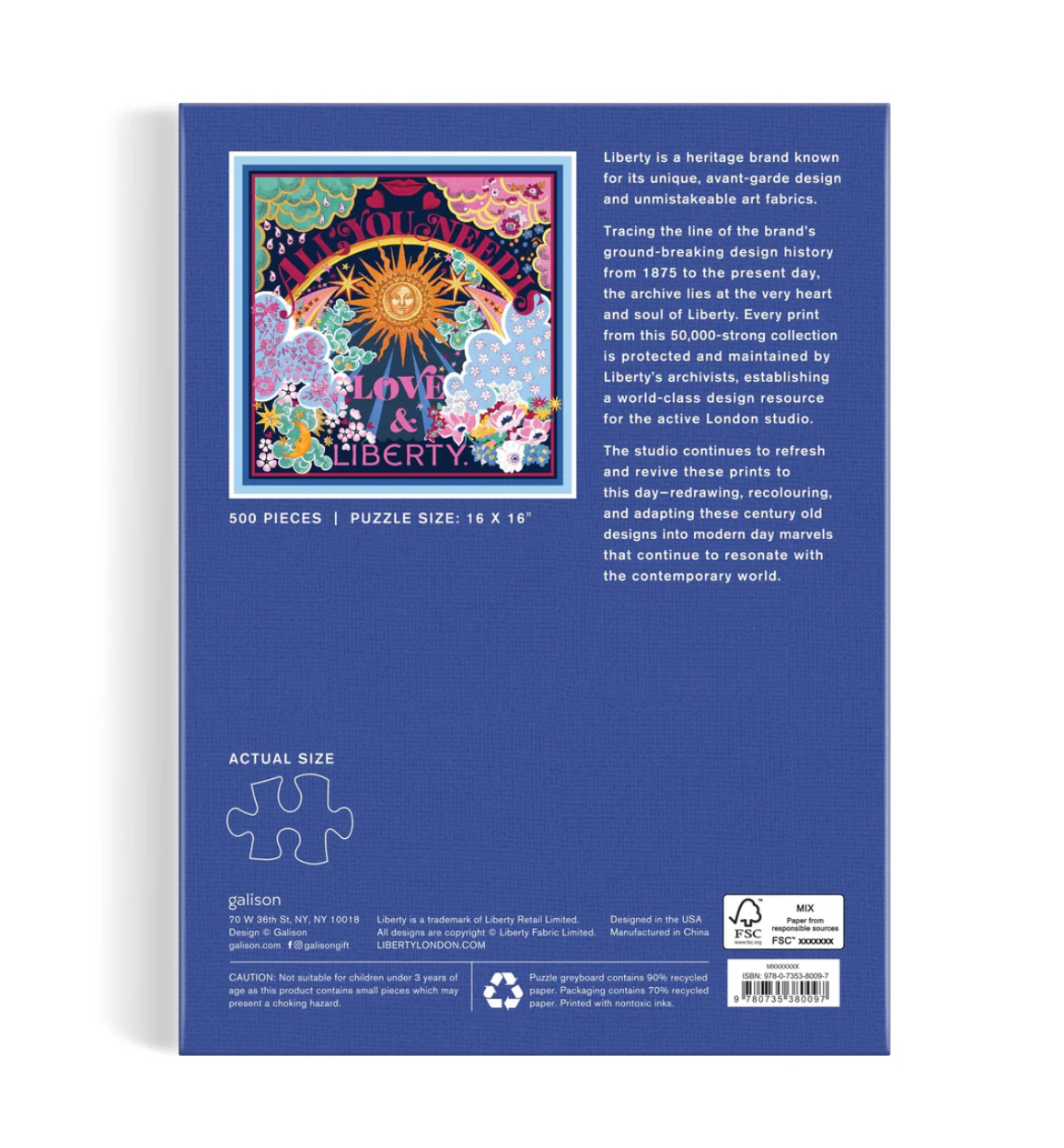 Liberty 'All You Need All You Need is Love and Liberty' Book Puzzle