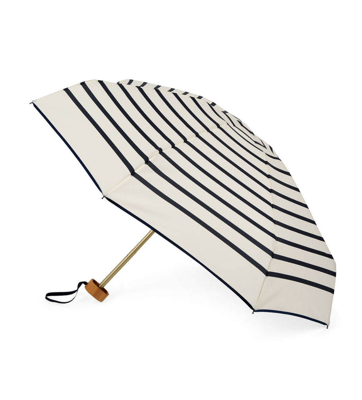Micro Umbrella White Navy Stripes Henri