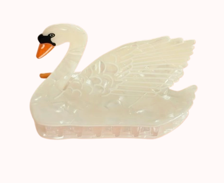 White Swan Claw Clip