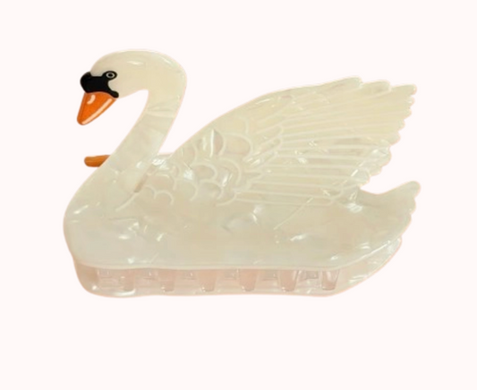 White Swan Claw Clip
