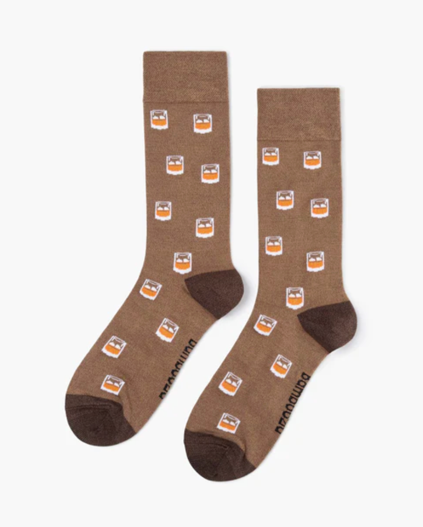 Mens Whiskey Bamboo Sock
