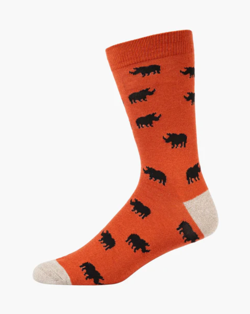 Mens Rhino Bamboo Sock