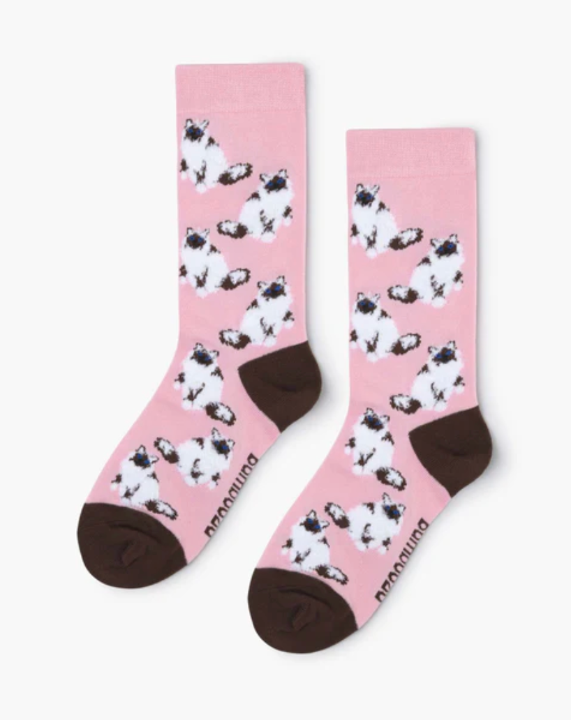 Womens Fluffy Ragdoll Bamboo Socks