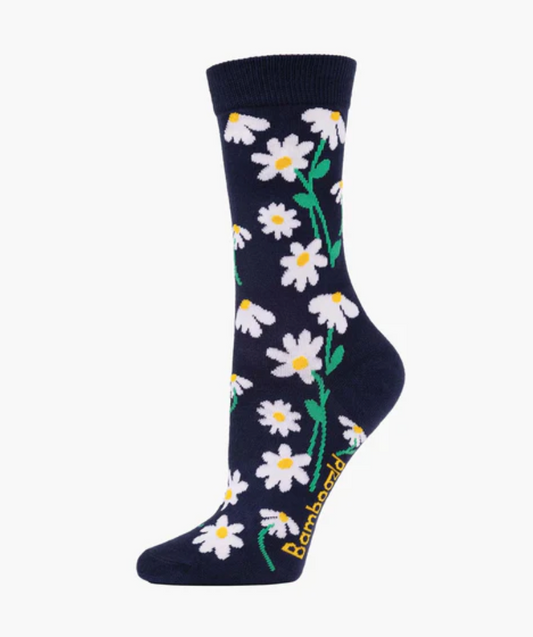 Womens Daisies Bamboo Socks