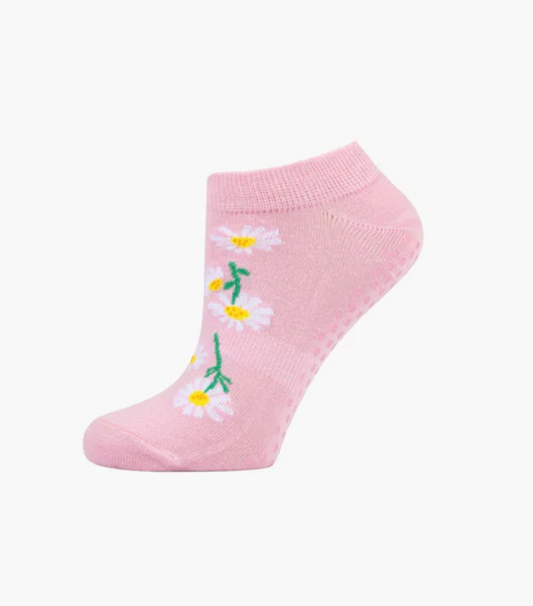 Womens Yoga Non Slip Socks - Daisies