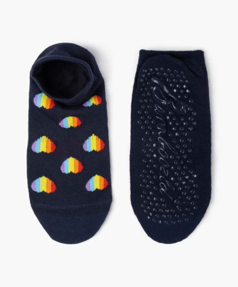 Womens Pride Hearts Non Slip Socks