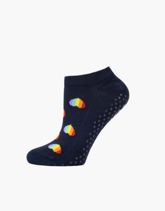 Womens Non Slip Socks - Pride Hearts