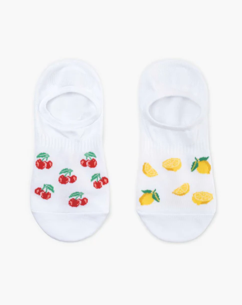 Womens Summer Fruits Invisible Socks 2 Pack