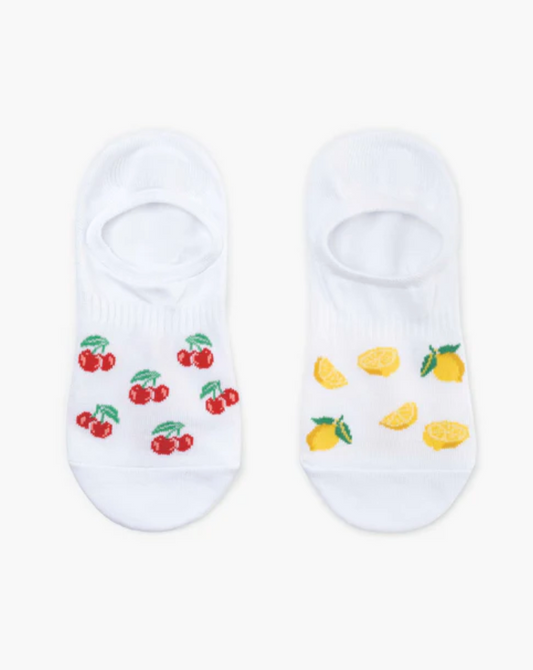 Womens Summer Fruits Invisible Socks 2 Pack