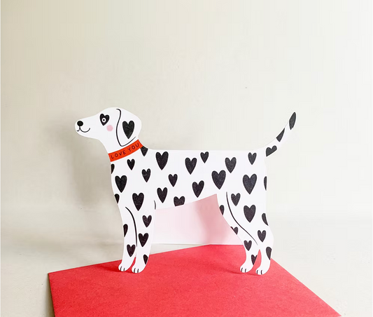 Love Hearts Dalmatian Greeting Card
