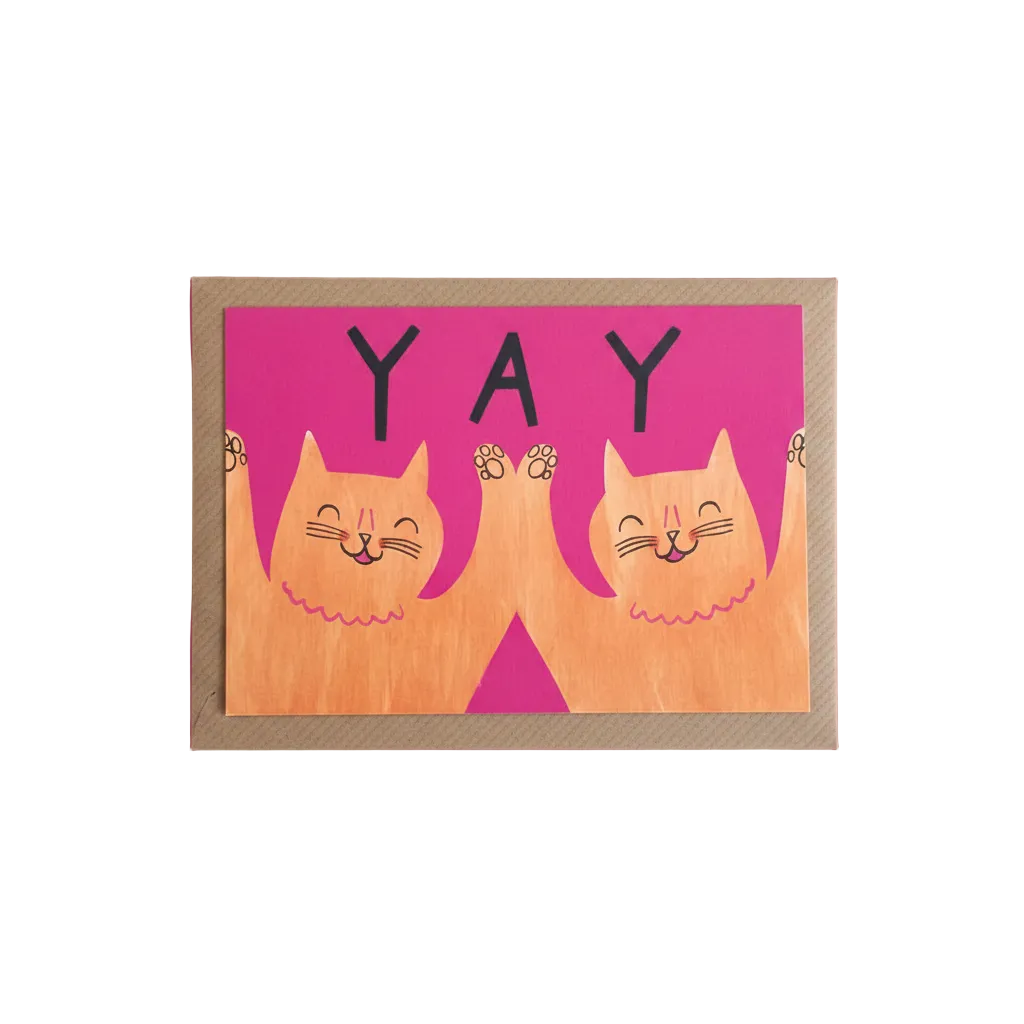 Yay Cats Greeting Card
