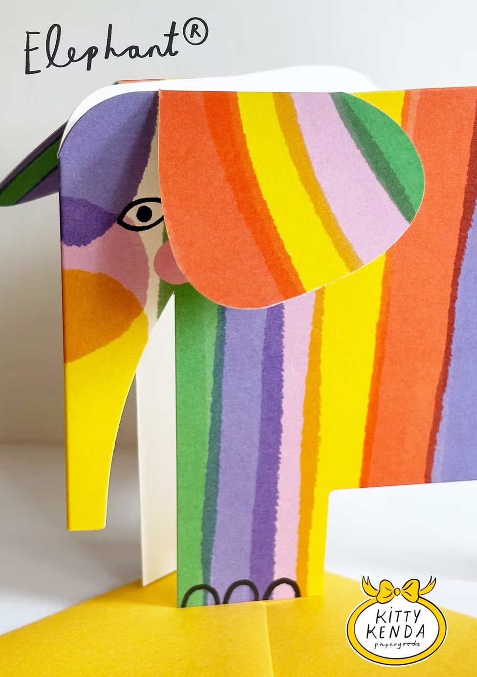 Rainbow Elephant Greeting Card