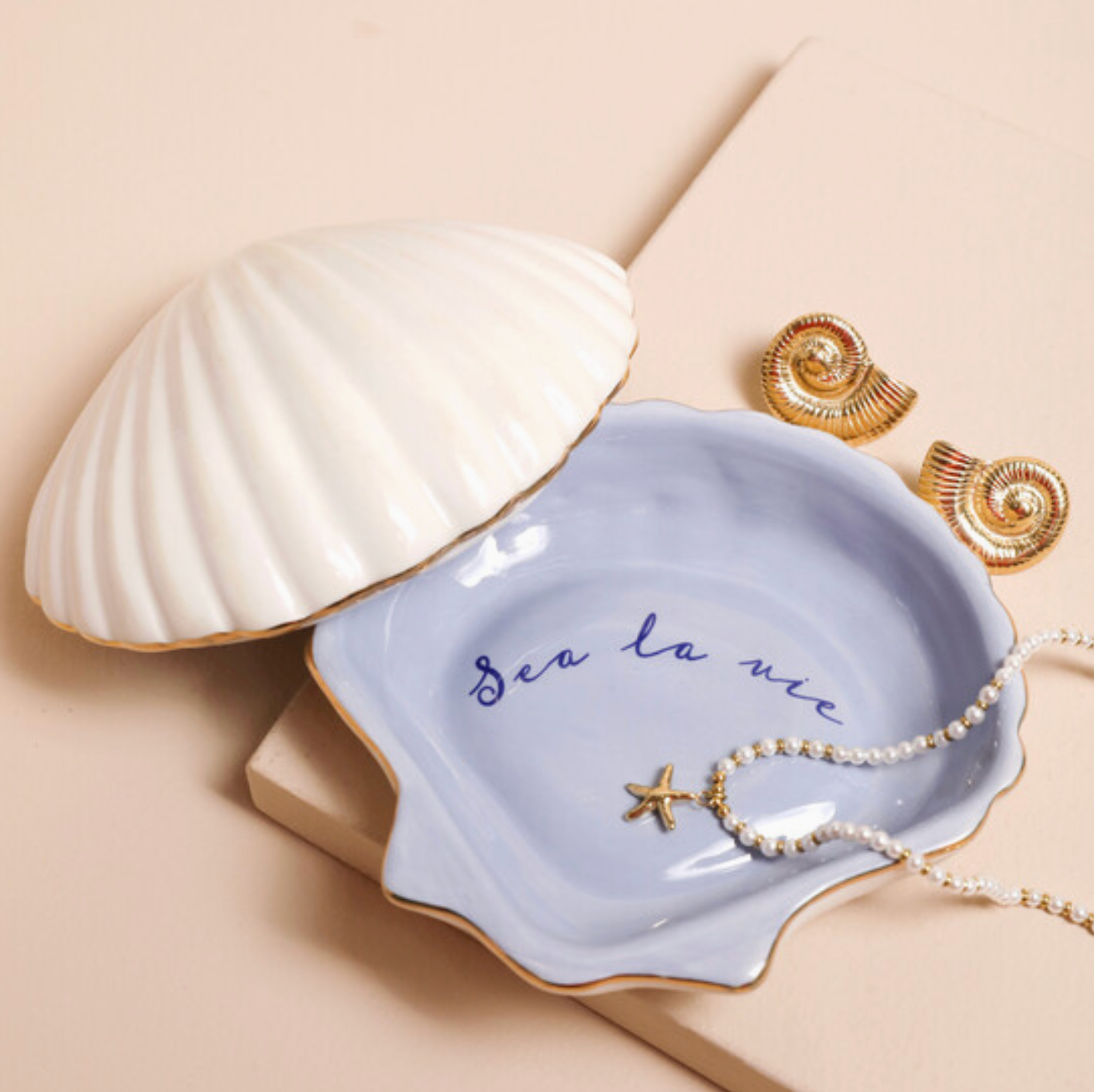 Sea La Vie Lidded Trinket Dish