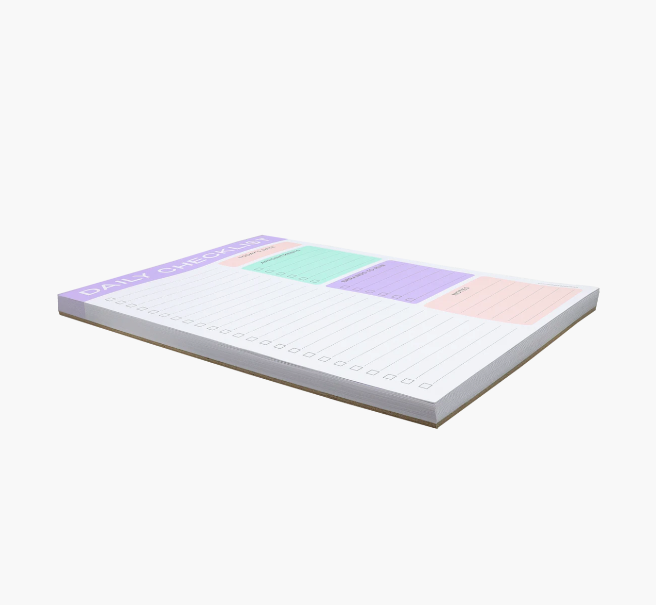 Daily Checklidt Note Pad - Pastel