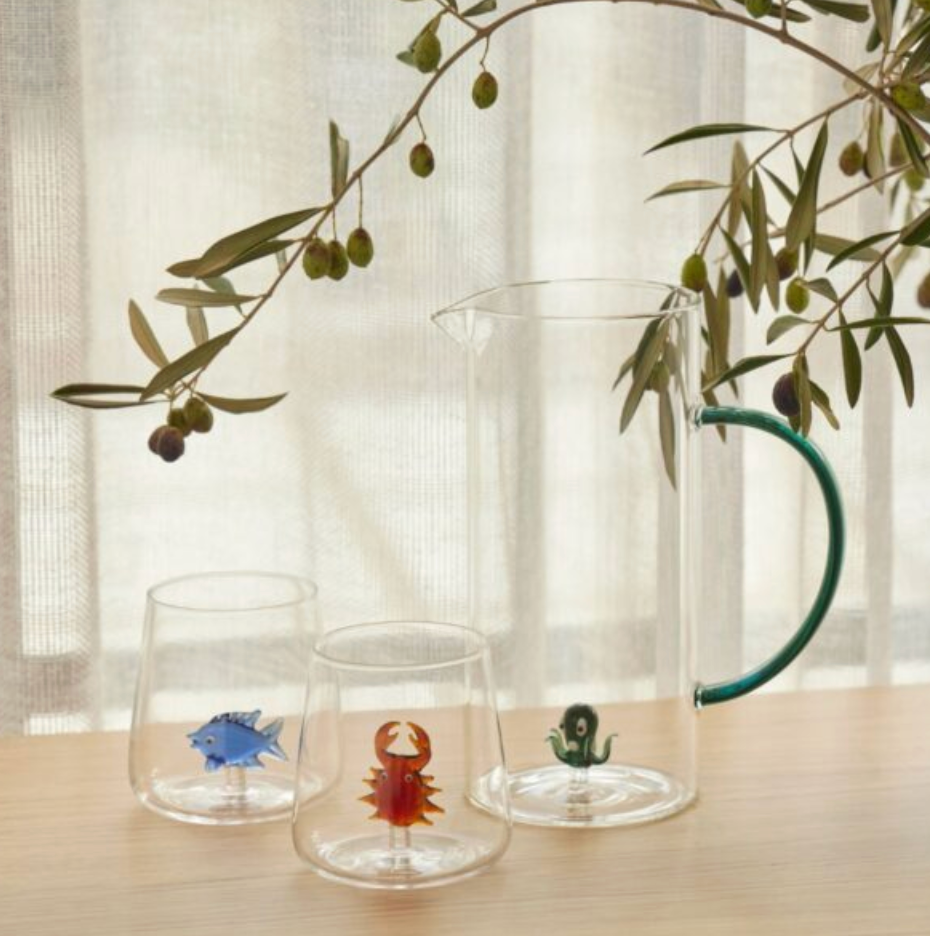 Ocean Tides Jug & Tumblers