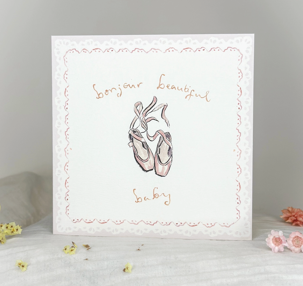 Bonjour Baby Greeting Card