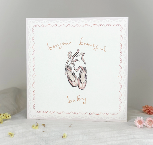 Bonjour Baby Greeting Card