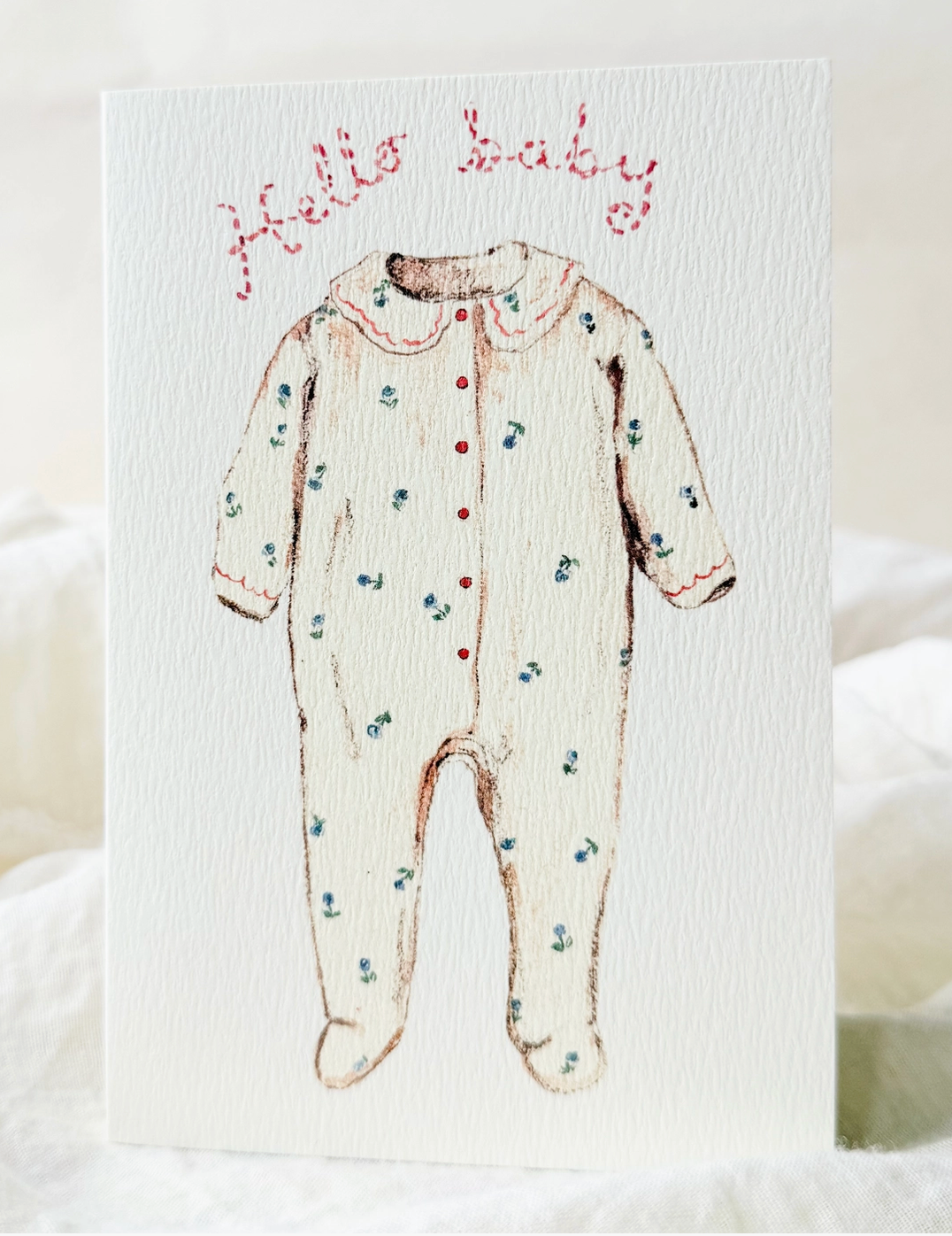 Hello Baby Onsie Greeting Card