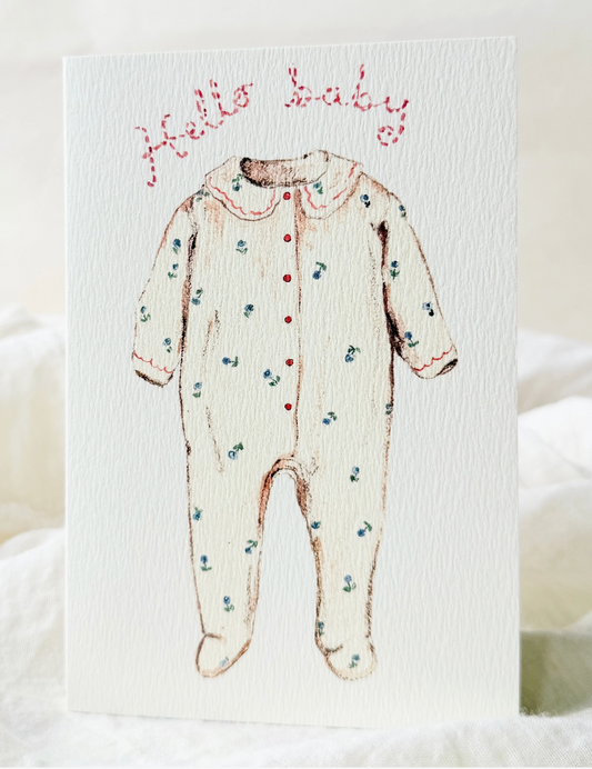 Hello Baby Onesie Greeting Card