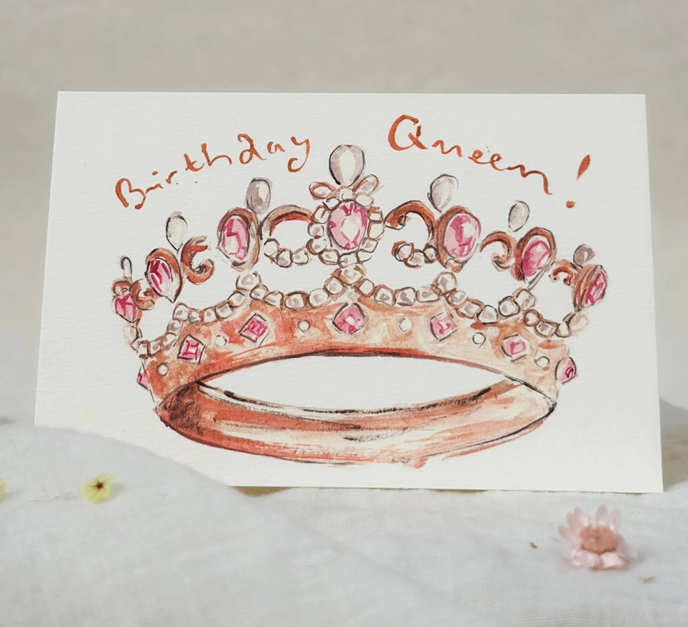 Birthday Queen Greeting Card