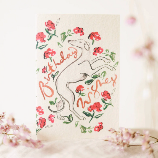 Birthday Whippet Wishes Greeting Card