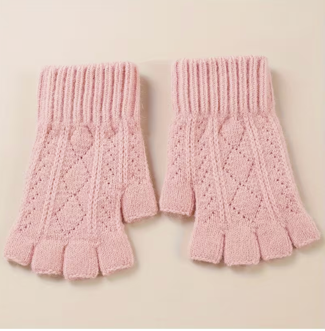 Pointelle Fingerless Glove
