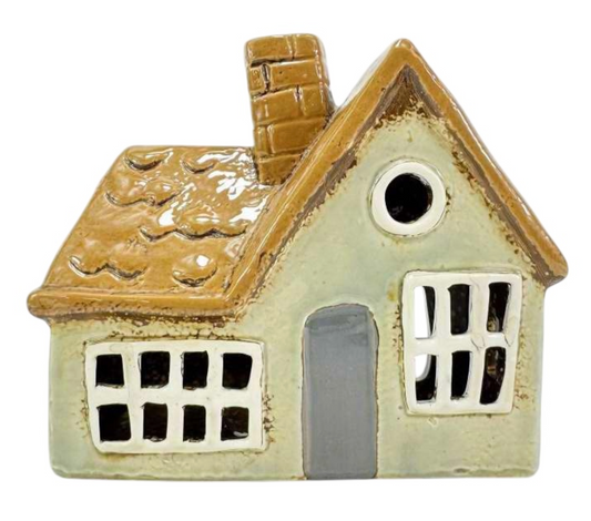 Brown Roof & Grey Door House