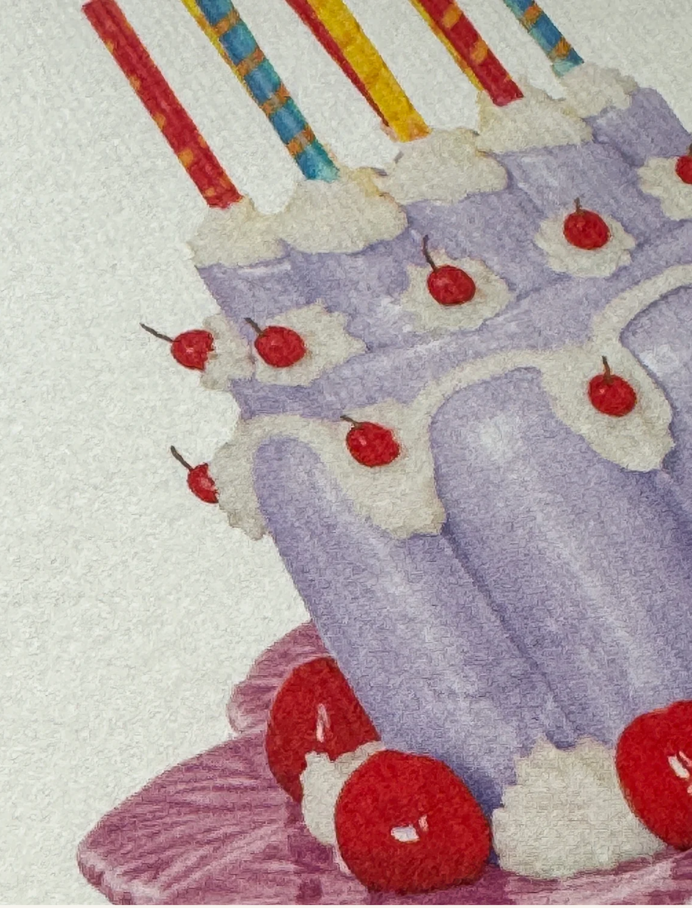 Lavender Cream Blancmange - Greeting Card