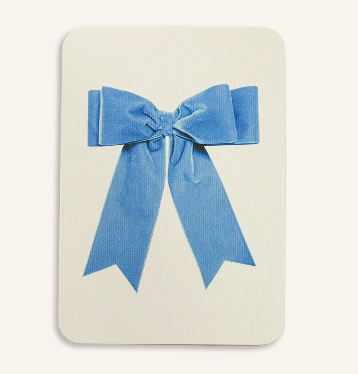 Blue Velvet Bow - Greeting Card