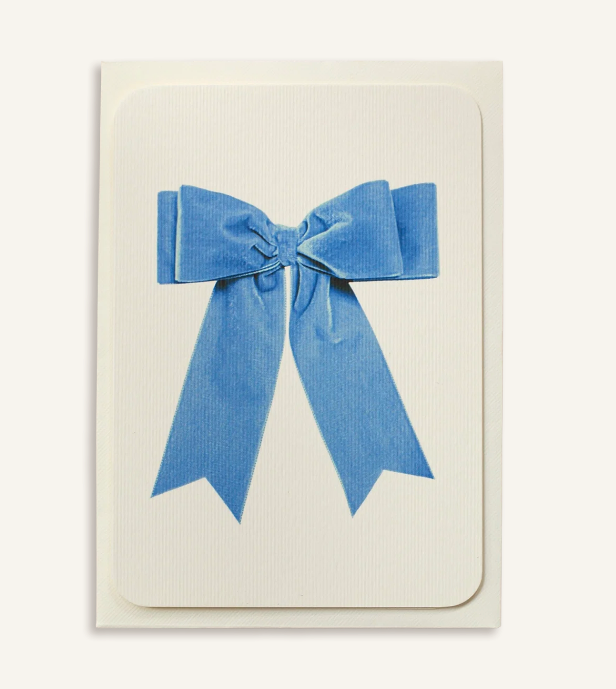 Blue Velvet Bow - Greeting Card